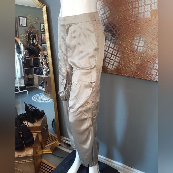 Zara NWT Limited Edition Satin Cargo Pants - Picture 14 of 14